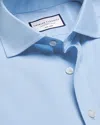 Charles Tyrwhitt Cutaway Collar Non-iron Twill Cotton Dress Shirt In Blue