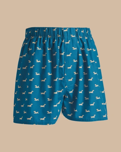 Charles Tyrwhitt Men's  Dogs Woven Boxers In Blue