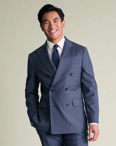 Charles Tyrwhitt Men's  Double Breasted Italian Suit Na Jacket