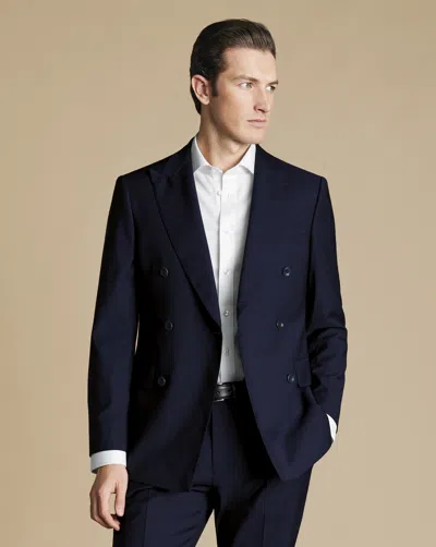 Charles Tyrwhitt Men's  Double Breasted Italian Suit Na Jacket In Blue