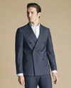 Charles Tyrwhitt Men's  Double Breasted Italian Suit Na Jacket In Blue