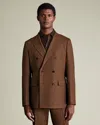 Charles Tyrwhitt Men's  Double Breasted Na Jacket In Brown