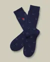 Charles Tyrwhitt Men's  England Rugby Design Socks In Blue
