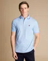 CHARLES TYRWHITT MEN'S CHARLES TYRWHITT ENGLAND RUGBY STRIPE PIQUE POLO SHIRT