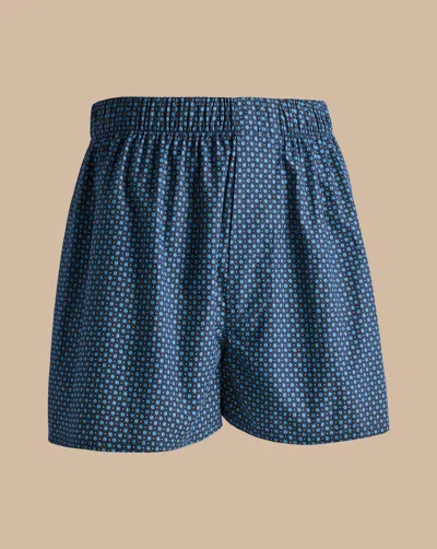 Charles Tyrwhitt Men's  England Rugby Woven Boxers In Blue