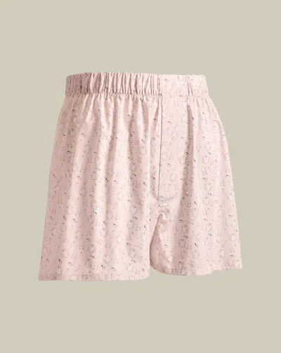 Charles Tyrwhitt Men's  England Rugby Woven Boxers In Pink