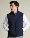 Charles Tyrwhitt Men's  Flannel Quilted Gilet In Blue