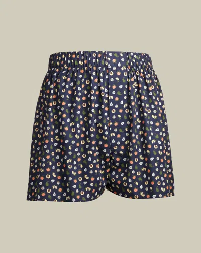 Charles Tyrwhitt Men's  Fruit Pattern Woven Boxers In Blue