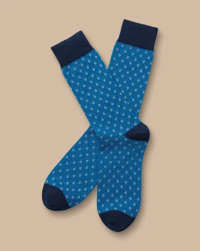 Charles Tyrwhitt Men's  Geo Socks In Blue