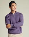 Charles Tyrwhitt Men's  Honeycomb Zip Neck Sweater In Purple