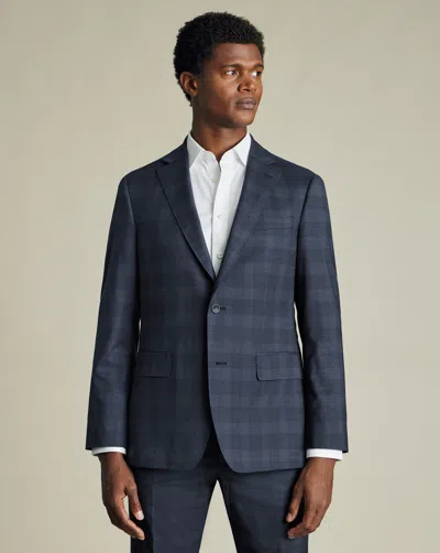 Charles Tyrwhitt Men's  Italian Checkered Suit Na Jacket In Blue