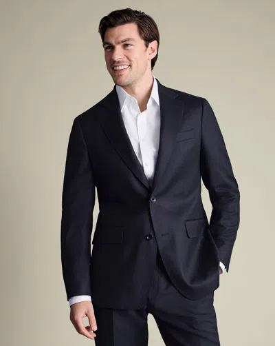Charles Tyrwhitt Men's  Italian Flannel Suit Na Jacket In Blue