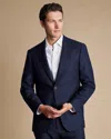 Charles Tyrwhitt Men's  Italian Flannel Suit Na Jacket In Blue