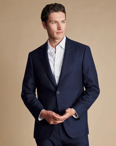 Charles Tyrwhitt Men's  Italian Flannel Suit Na Jacket In Blue
