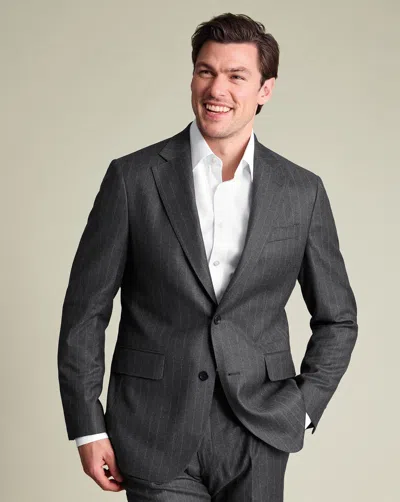 Charles Tyrwhitt Men's  Italian Flannel Suit Na Jacket In Gray