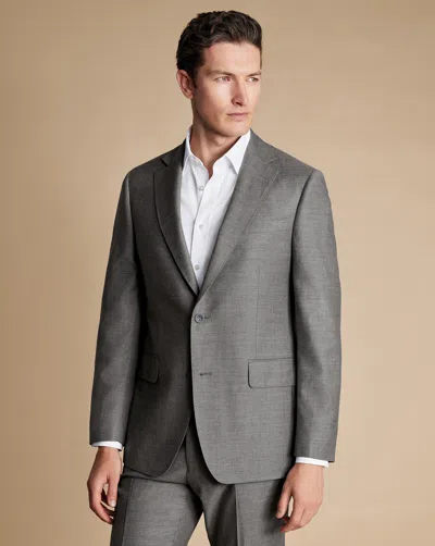 Charles Tyrwhitt Men's  Italian Flannel Suit Na Jacket In Grey