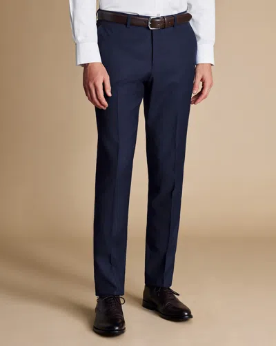 Charles Tyrwhitt Men's  Italian Flannel Suit Trousers In Blue