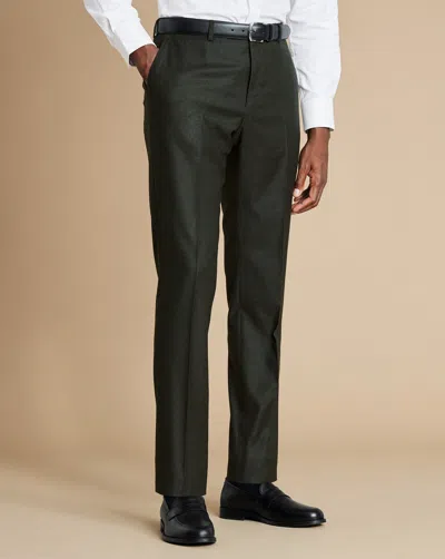 Charles Tyrwhitt Men's  Italian Flannel Suit Trousers In Green