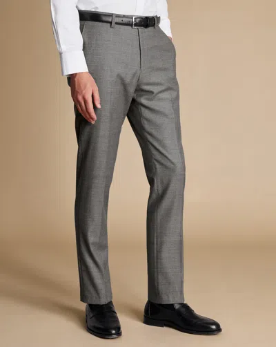 Charles Tyrwhitt Men's  Italian Flannel Suit Trousers In Grey