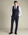 Charles Tyrwhitt Men's  Italian Flannel Waistcoat In Blue