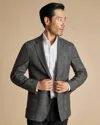 Charles Tyrwhitt Men's  Italian Luxury Checkered Na Jacket In Grey