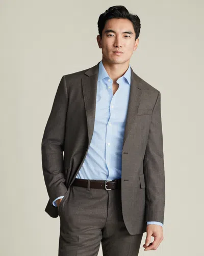 Charles Tyrwhitt Men's  Italian Luxury Suit Na Jacket In Brown