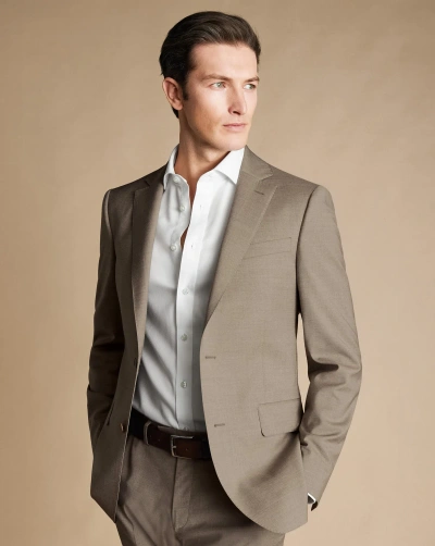 Charles Tyrwhitt Men's  Italian Suit Na Jacket In Brown