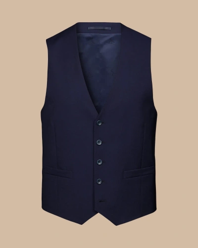 Charles Tyrwhitt Men's  Italian Suit Waistcoat In Blue