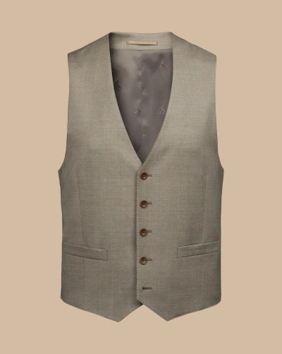 Charles Tyrwhitt Men's  Italian Suit Waistcoat In Brown
