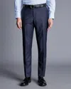 Charles Tyrwhitt Men's  Italian Pindot Suit Trousers In Blue