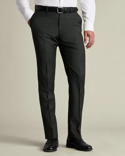 Charles Tyrwhitt Men's  Italian Puppytooth Suit Trousers In Green