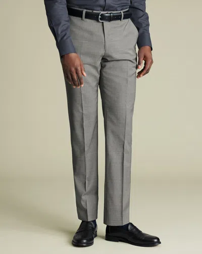 Charles Tyrwhitt Men's  Italian Puppytooth Suit Trousers In Grey