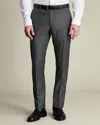 Charles Tyrwhitt Men's  Italian Stripe Flannel Suit Trousers In Gray
