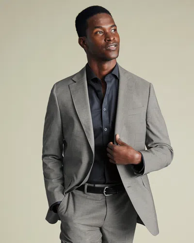 Charles Tyrwhitt Men's  Italian Puppytooth Suit Na Jacket In Grey