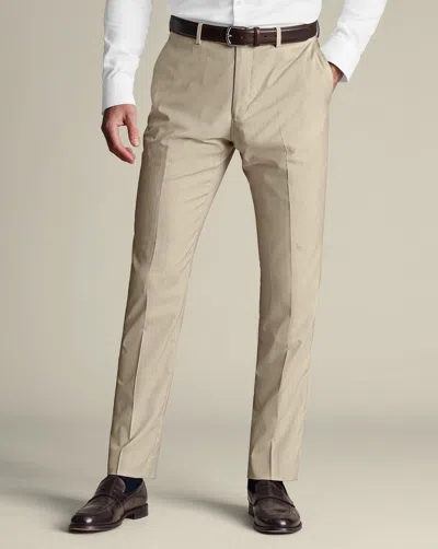 Charles Tyrwhitt Men's  Italian Suit Trousers In Neutral