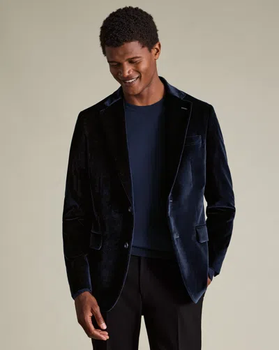 Charles Tyrwhitt Men's  Italian Velvet Na Jacket In Animal Print