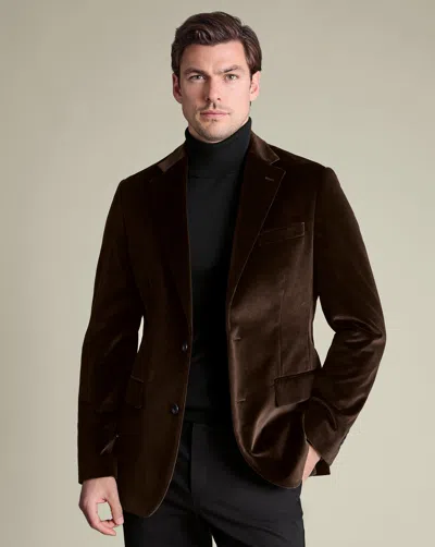Charles Tyrwhitt Men's  Italian Velvet Na Jacket In Animal Print