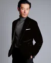 Charles Tyrwhitt Men's  Italian Velvet Na Jacket In Black