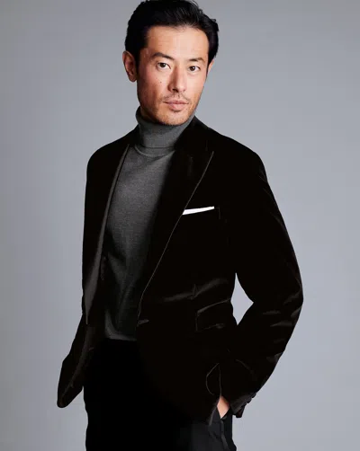 Charles Tyrwhitt Men's  Italian Velvet Na Jacket In Black