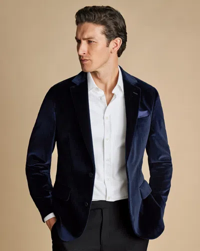 Charles Tyrwhitt Men's  Italian Velvet Na Jacket In Blue