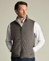 Charles Tyrwhitt Men's  Lightweight Quilted Gilet In Brown