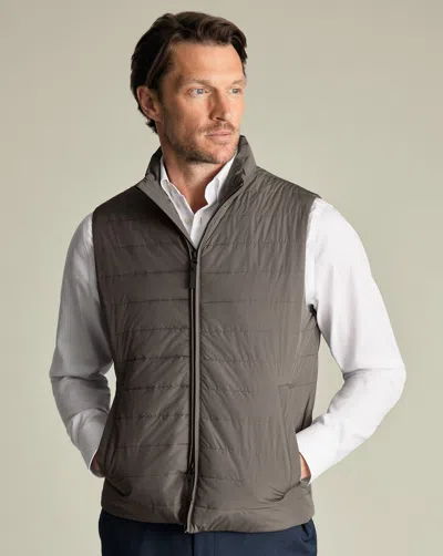 Charles Tyrwhitt Men's  Lightweight Quilted Gilet In Brown