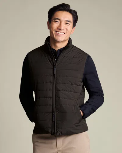 Charles Tyrwhitt Men's  Lightweight Quilted Gilet In Brown
