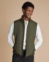 Charles Tyrwhitt Men's  Lightweight Quilted Gilet In Green