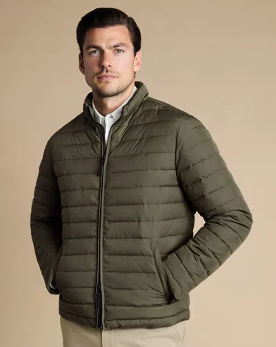 Charles Tyrwhitt Men's  Lightweight Quilted Na Jacket In Green