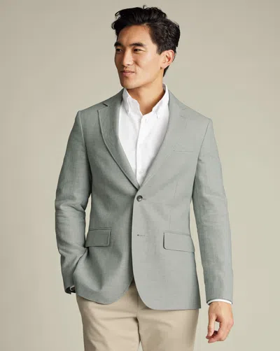 Charles Tyrwhitt Men's  Linen Cotton Na Jacket In Green