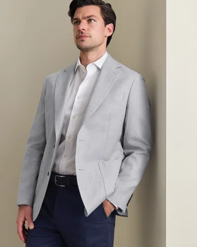 Charles Tyrwhitt Men's  Linen Cotton Na Jacket In Grey