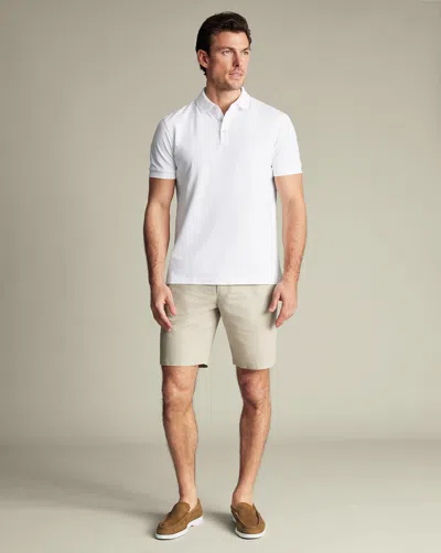 Charles Tyrwhitt Men's  Linen Shorts In Neutral