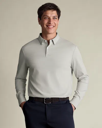 Charles Tyrwhitt Men's  Long Sleeve Jersey Polo Shirt In Animal Print