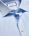 Charles Tyrwhitt Men's  Luxury Checkered Dress Shirt In Blue